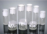 40ML FROSTED GLASS LOTION COSMETIC PUMP BOTTLE WHOLESALE WHITE LID-NEW50PCS/LOT