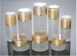 30G FROSTED GLASS COSMETIC CREAM JAR WITH GOLD LID WHOLESALE- 50PCS/LOT