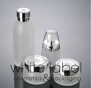 30ML FROSTED GLASS LOTION PUMP BOTTLE ASSORTED STYLES/SIZES- LOT/50PCS