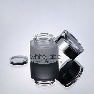 50G FROSTED GLASS COSMETIC CREAM JAR WITH SILVER LID WHOLESALE- NEW 50PCS/LOT