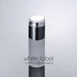 40ML FROSTED GLASS LOTION COSMETIC PUMP BOTTLE WHOLESALE SILVER LID-NEW50PCS/LOT