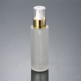 100ml Frosted Glass Bottle With Silver or Gold Pump - 50pcs