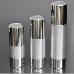15ml UV silver airless vacuum pump lotion bottle 50 Pieces/Lot