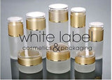 60ML FROSTED GLASS LOTION COSMETIC PUMP BOTTLE WHOLESALE GOLD LID- NEW 50PCS/LOT