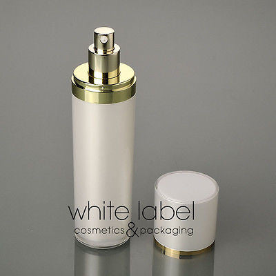 120ML PEARL/WHITE COSMETIC ACRYLIC CONE PRESS PUMP LOTION BOTTLE WITH GOLD-NEW100PCS