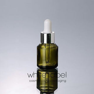 30ML GREEN GLASS DROPPER COSMETIC BOTTLE WITH SILVER CAP WHOLESALE-NEW 50PCS/LOT