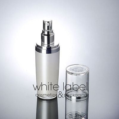 60ML PEARL WHITE PRESS PUMP COSMETIC BOTTLE WITH FLOWER PATTERNED LID-NEW 100PCS/LOT