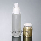 80ML FROSTED GLASS LOTION COSMETIC PUMP BOTTLE GOLD LID-50PCS/LOT