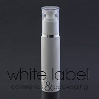 50ML WHITE AIRLESS VACUUM PUMP LOTION BOTTLE WITH SILVER LINE- NEW 50PCS/LOT