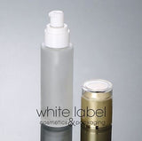 60ML FROSTED GLASS LOTION COSMETIC PUMP BOTTLE WHOLESALE GOLD LID- NEW 50PCS/LOT