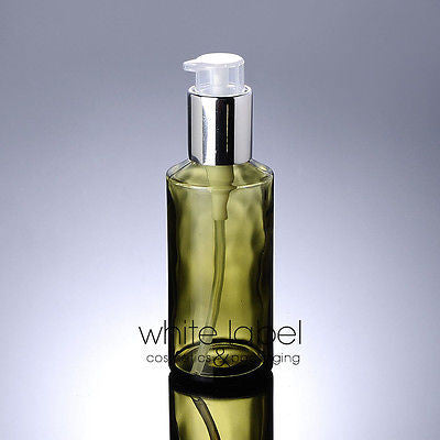 100ML Green Glass Cosmetic Pump Bottle-50PCS/LOT
