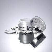 50G PEARL WHITE ACRYLIC CREAM JAR WITH FLOWER SHAPE LID - NEW 100PCS/LOT