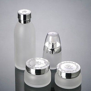 30ml GREEN COSMETIC GLASS LOTION PUMP BOTTLE ASSORTED STYLES/SIZES-LOT/50 PCS