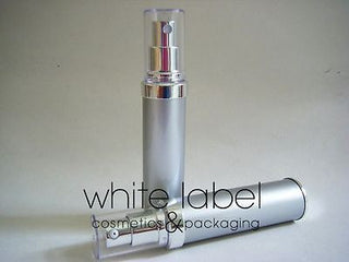 30ML COSMETIC AIRLESS LOTION PUMP BOTTLE SILVER/BLUE COLOR-50PCS