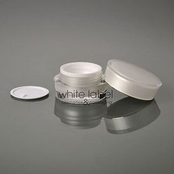 15G WHITE/PEAR COSMETIC ACRYLIC CONE SHAPE CREAM JAR WITH GOLD-NEW100PCS/LOT