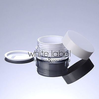 20G WHITE DOUBLE WALL COSMETIC CREAM JAR WHOLESALE - NEW 50PCS/LOT