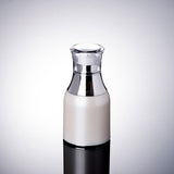 30ML pearl white airless bottle with silver collar and transparent lid-50pcs
