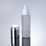 60ml frosted glass bottle with shiny silver cap (50pcs)