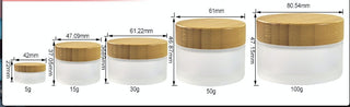 NEW Real Bamboo Glass Jars. Bulk lots